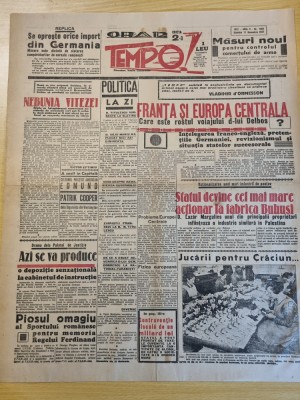 ziarul tempo 11 decembrie 1937-fabrica buhusi,nicolae titulescu,moda foto