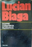 DESPRE CONSTIINTA FILOSOFICA LUCIAN BLAGA 1974
