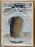 Ion Salisteanu - Compozitie Guasa/Hartie 69x50cm, Semnat, Certificat Autenticitate - Album Arta
