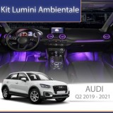 Lumini ambientale Audi Q2 2019-2021 set complet control telefon sau sistem original CarStore Technology