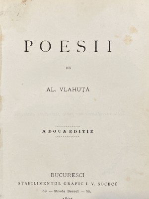 Alexandru Vlahuta - Poesii 1892 foto