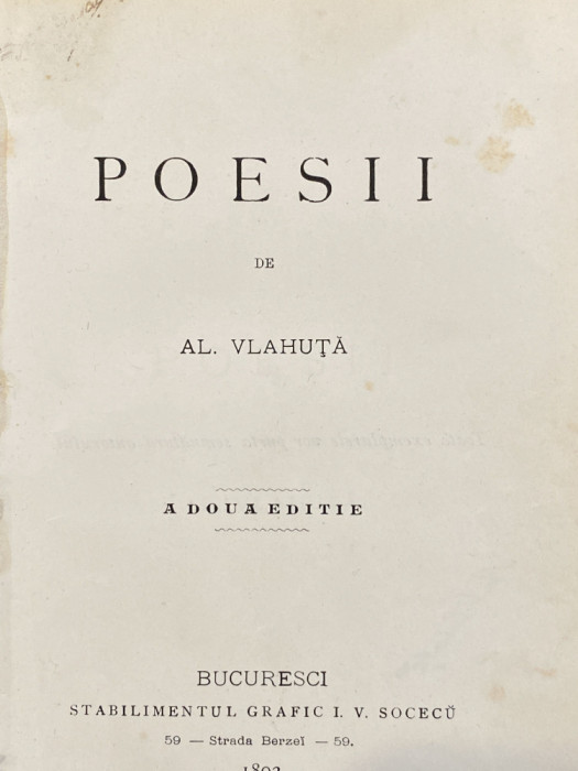 Alexandru Vlahuta - Poesii 1892