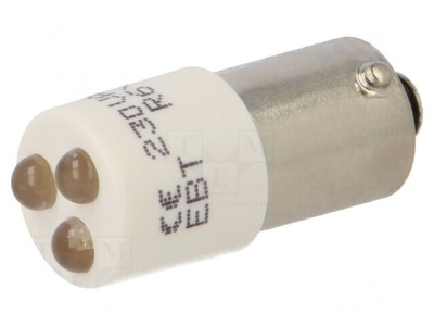 Lampă de control LED albă 230V foto