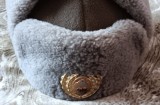 M1 10 - Caciula militara emblema metalica - ofiter comunism - piesa de colectie