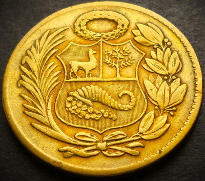 Moneda Medalistica 1 SOL DE ORO - PERU, anul 1959 *Cod 3585 = 13,6 grame foto
