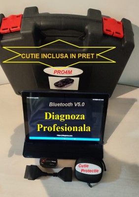 Diagnoza auto Bluetooth Multimarca: Tester auto actualizat la zi +Tableta Android soft auto+Husa+Obd2, Diagnoza, Programari, Functii Speciale Auto foto