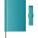Set agenda si etui piele turcoaz