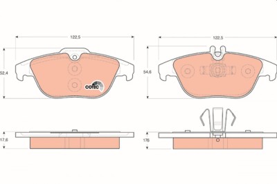 TRW GDB1738 COTEC set placute frana,frana disc foto