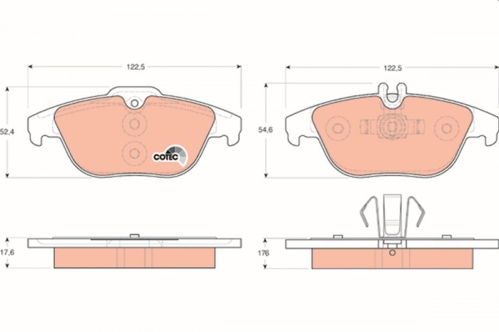 TRW GDB1738 COTEC set placute frana,frana disc