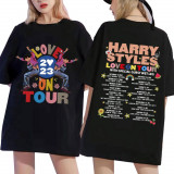 Femei cu m&acirc;necă scurtă Love On Tour Concert 2023 Harry Styles Piept și Spate Pr, Oem