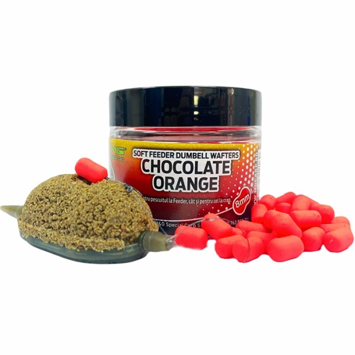 Wafters MG Special Carp Feeder Dumbells, Chocolate Orange, 8mm, 40g