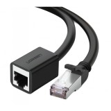Prelungitor Cablu Retea UGREEN NW112, RJ45 - RJ45, 2m, Negru