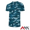 Tricou Sahara T145 camou albastru, L, M