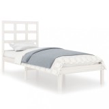 Cumpara ieftin Cadru de pat, alb, 100x200 cm, lemn masiv