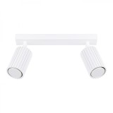 Lampă De Tavan Karbon Alb Din Aluminiu, 2 Becuri Tub Minimalist De Interior