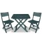vidaXL Set mobilier bistro pliabil, 3 piese, verde, plastic 43582