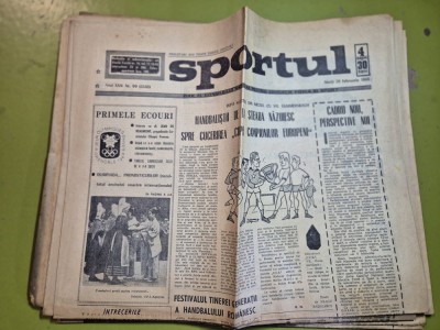 ziarul sportul 20 februarie 1968 - articol echipele de fotbal politehnica timisoara si CFR timisoara foto