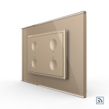 Cumpara ieftin Intrerupator cvadruplu wireless cu touch Livolo cu rama din sticla, standard Italian - Serie noua SmartElectro IntelligentHouse