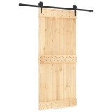 Cumpara ieftin Usa glisanta cu set feronerie, 90x210 cm, lemn masiv de pin