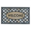 Covoraș Ușă, Tiles, Mesaj Welcome, Negru Gri, 75x45cm, Oem