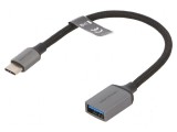 Cablu USB 3.0 A la C 0,15m gri
