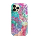 Husa compatibila cu Apple iPhone 14 Plus model Neon Mandala, Silicon, TPU, Viceversa, Transparent, Carcasa