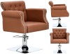 Scaun Coafor Kiva Hidraulic Rotativ Enzo, Inaltime Ajustabila, Ergonomic, Elegant, Confortabil, Baza Cromata, 45x50 cm