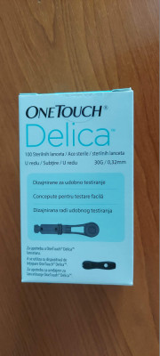 LANCETE , ACE STERILE ONE TOUCH DELICA PENTRU GLUCOMETRU , SIGILATE 100 BUCATI . foto