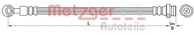 Conducta / cablu frana KIA CEED Hatchback (ED) (2006 - 2012) METZGER 4110717 foto