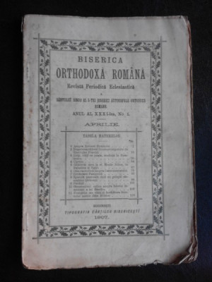 Revista Biserica ortodoxa romana nr.1/1907 foto