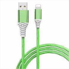 Cablu date si incarcare rapida FastCharge, PRESTIGE CHARGE&reg;, pentru Apple Iphone si Ipad, 2 A, compatibil CarPlay, efect luminos PREMIUM, USB la Light