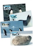 British Antarctic 1992 - Fauna WWF, set 4 carti poștale maxime