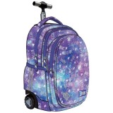 Cumpara ieftin Ghiozdan Troler ST.Right, colectia Galaxy Girl, TB01, roti silicon, 44x32x25 cm