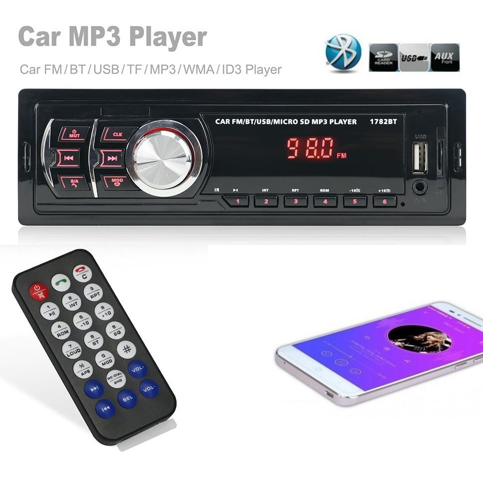 Radio MP3 Player Auto cu Bluetooth USB si Card Reader Casetofon | Okazii.ro
