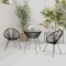 vidaXL Set mobilier de exterior, 3 piese, negru, ratan PVC 3060279