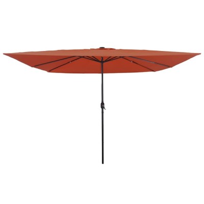 vidaXL Parasol de Grădină Roșu și Negru 295 x 295 x 245 cm 42003665 foto