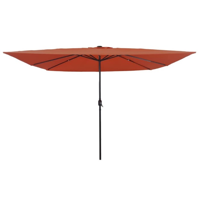 vidaXL Parasol de Grădină Roșu și Negru 295 x 295 x 245 cm 42003665