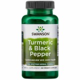 Turmeric cu Piper Negru Turmeric si Black Pepper 60 capsule Swanson