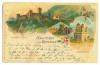 5247 - CURTEA de ARGES, Monastery, Litho, Romania - old postcard - used - 1899, Circulata, Printata