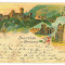 5247 - CURTEA de ARGES, Monastery, Litho, Romania - old postcard - used - 1899