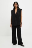 Answear Lab vestă și pantaloni culoarea negru