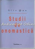 Studii De Onomastica - Ilie Dan - Cu Autograf Din Partea Autorului