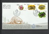 SRI LANKA 2020 FAUNA SI FLORA SPECII PROTEJATE SET 5 FDC, Nestampilat