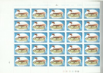 TSV$ - 1982 LP 1061 CENTENARUL NASTERII LUI AUREL VLAICU SERIA IN COALA MNH/** foto