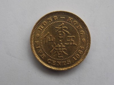 5 CENTS 1965 HONG KONG foto
