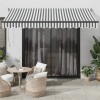 VidaXL Copertină retractabilă antracit/alb, 3,5x2,5 m, textil/aluminiu