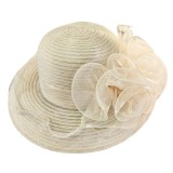 Cumpara ieftin Palarie dama eleganta cu organza din rafie