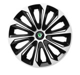 Cumpara ieftin Set 4 capace roti Extra strong silver R15 pentru gama auto Skoda, Autohelix MSA