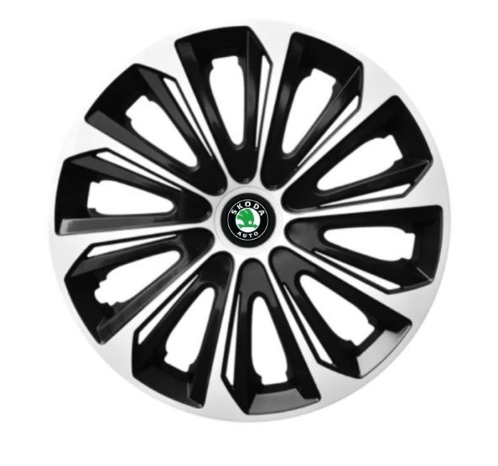 Set 4 capace roti Extra strong silver R15 pentru gama auto Skoda
