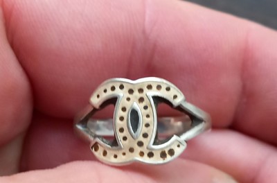 (139) INEL DIN ARGINT, DAMA, BRAND DE LUX, CHANEL, MARCAJ ARGINT 925 foto